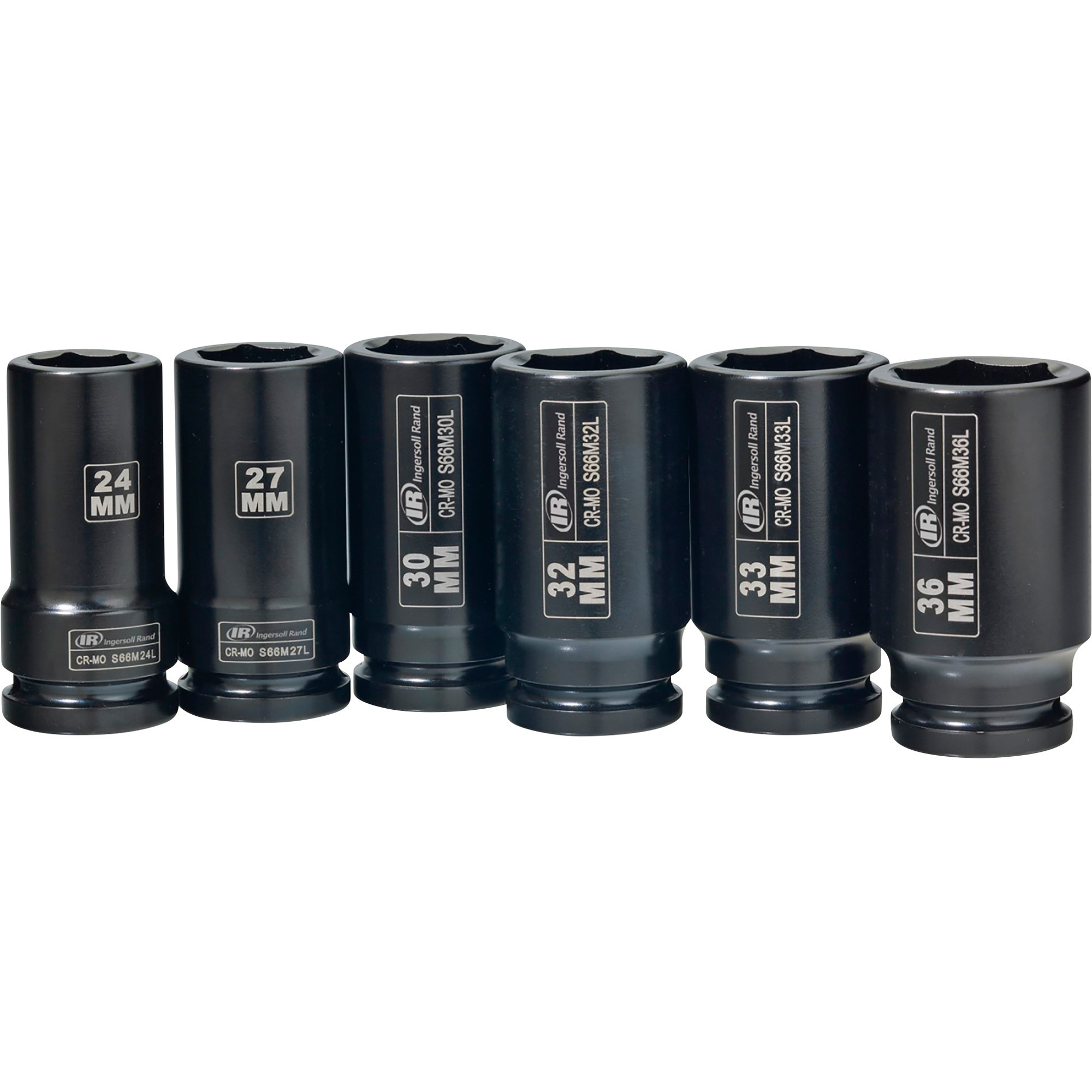 Ingersoll Rand Deep Impact 6-Pt. Socket Set, 6-Pc., 3/4in. Drive, Metric, Model# SK6M6LN